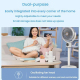 # Ventilateur De Circulation Pour Pièce Sur Pied Avec Télécommande 5 Vitesses Minuterie Et Lumière Nocturne - www.yonis-shop.com