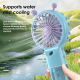 Mini Ventilateur Brumisateur Portable Rechargeable USB Orange 4 Vitesses Silencieux 400 mAh 18 5 cm - www.yonis-shop.com