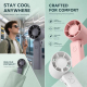 Ventilateur De Poche Portable Rose À Main Pliable 3 Vitesses Moteur 10000 Tr/min Batterie 300 mAh Rechargeable USB-C - www.yo...