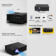 Videoprojecteur LED HD Multimédia 1024x600 Support 1080P USB SD HDMI VGA IR Écran 34-130 Pouces Lumineux 40 ANSI Contrasté 80...