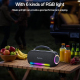 Enceinte Bluetooth Portable 60W Avec Éclairage RGB Résistance À L’Eau IPX5 Et Appels Mains Libres - www.yonis-shop.com