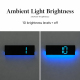 Horloge Numérique LED De Bureau Et Murale 12.6 Pouces Avec Éclairage RGB Ambiant Minuteur Et Affichage Date Température - www...
