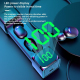 Écouteurs Bluetooth Affichage Numérique Intelligent Étanche IP4 Compatible iOS Android Windows Faible Consommation Batterie L...