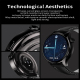 Montre Connectée Élégante Avec Bracelet En Cuir Écran Couleur 1.36 Pouces Surveillance Cardiaque Et Pression Artérielle Étanc...
