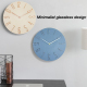 Horloge Murale Moderne Sans Cadre 30 cm Design Minimaliste Silencieuse Pour Salon Chambre Cuisine Couleur Bleu Gris - www.yon...