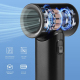 Mini Ventilateur Portable Haute Vitesse Avec Moteur Sans Balais 5 Vitesses Et Affichage Numérique Du Niveau De Batterie - www...