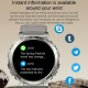 Montre Connectée Argentée Avec Surveillance Cardiaque Et Sommeil Écran Tactile Ronde Bluetooth Étanche IP68 - www.yonis-shop.com