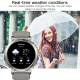 Montre Connectée Argentée Avec Surveillance Cardiaque Et Sommeil Écran Tactile Ronde Bluetooth Étanche IP68 - www.yonis-shop.com