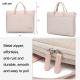 Sacoche Ordinateur Portable Ultra-Fine Imperméable et Résistante pour MacBook 15 à 16 Pouces avec Sangle Amovible et Comparti...