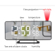 Réveil Projecteur Numérique Avec Radio FM Température Humidité Et Miroir LED - www.yonis-shop.com