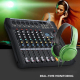 Table De Mixage Audio Professionnelle 6 Canaux Avec Alimentation 48V Et Connexion Bluetooth - www.yonis-shop.com