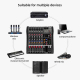 Table De Mixage Audio Professionnelle 6 Canaux Avec Alimentation 48V Et Connexion Bluetooth - www.yonis-shop.com
