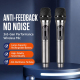 Microphone Sans Fil UHF Rechargeable Avec Récepteur 50 Mètres Réduction De Bruit Et 2 Canaux - www.yonis-shop.com