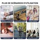 Caméscope Numérique Vision Nocturne HD WIFI 1080P Rotation 360 Degrés Carte TF 128G Batterie Longue Durée Stabilisation Intel...