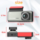 Dashcam HD 1080P Vision Nocturne Infrarouge Triple Caméra Sécurité Totale Connexion WIFI - www.yonis-shop.com