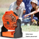 Ventilateur De Camping Portable Rechargeable 7800mAh Avec Éclairage LED Vitesse Variable Et Crochet De Suspension - www.yonis...