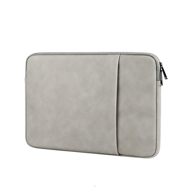 Sacoche Ordinateur Portable Imperméable Double Couche En Cuir De Mouton Taille 14.1-15.4 Pouces Anti-Choc Et Anti-Vol Couleur...