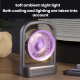 Ventilateur De Bureau Électrique Avec Lumière Oscillation Grand Angle Diffuseur Aromatique Et Batterie Type C 1200 mAh - www....