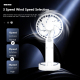 Ventilateur Portable Pliable 3 En 1 Avec Support Téléphone Magnétique LED Et 3 Vitesses Recharge USB C - www.yonis-shop.com