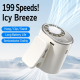 Ventilateur Portable À Pince Avec Refroidissement Semi Conducteur 199 Vitesses Écran LED Silencieux Recharge USB Type C - www...