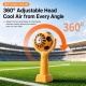 Mini Ventilateur Portable Football Rechargeable USB 360° 3 Vitesses Avec Base Détachable Et Cordon - www.yonis-shop.com