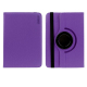 Étui universel violet pour tablette 7 pouces présenté de face et de dos avec support rotatif - Yonis Y-heu57