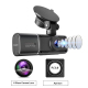 Dashcam Full HD 1080P Avant Arrière Intérieur Grand Angle 170° Écran IPS 1.5 Pouces Capteur de Gravité Détection de Mouvement...