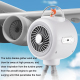 Ventilateur Portable Pour Poussette Sans Hélices Silencieux 3 Vitesses Rechargeable USB Avec Oscillation Et Support Téléphone...