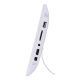 Profil du cadre photo numérique blanc 11 pouces dévoilant les ports USB, SD et HDMI. - Yonis Y-cpn61-8Go-new