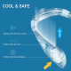 Ventilateur De Cou Sans Pales USB-C 3 Vitesses Autonomie Jusqu’à 6 Heures Flux D’air 360° Moteur Sans Balais - www.yonis-shop...