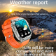 Montre Connectée Orange Étanche Bluetooth Musique et Appels Écran 1.96 Pouces Fonctions Multisport Santé Compatible Android e...