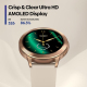 Montre Connectée Écran Rond HD 1.3 Pouces Appels Vocaux Surveillance Santé Étanche IP68 Autonomie 14 Jours Bluetooth 5.0 Noti...