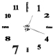 Horloge Miroir DIY Créative 3D A Monter Soi-Même Autocollants Mur 120 x 120 cm Noir - www.yonis-shop.com