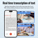 Dictaphone Intelligent Avec Enregistrement Vocal AI Contrôlable Via Application Mémoire 8GB Noir Bluetooth 5.3 Traduction En ...