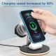 Chargeur Sans Fil Magnétique 3 En 1 Avec Lumière LED Pour Téléphones Apple Watch Et AirPods Puissance 25W - www.yonis-shop.com