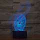Lampe de Décoration 3D Design Art LED 7 Couleurs Tactile 0.5W Pour Chambre Salon Hall Couloir - www.yonis-shop.com