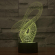 Lampe de Décoration 3D Design Art LED 7 Couleurs Tactile 0.5W Pour Chambre Salon Hall Couloir - www.yonis-shop.com