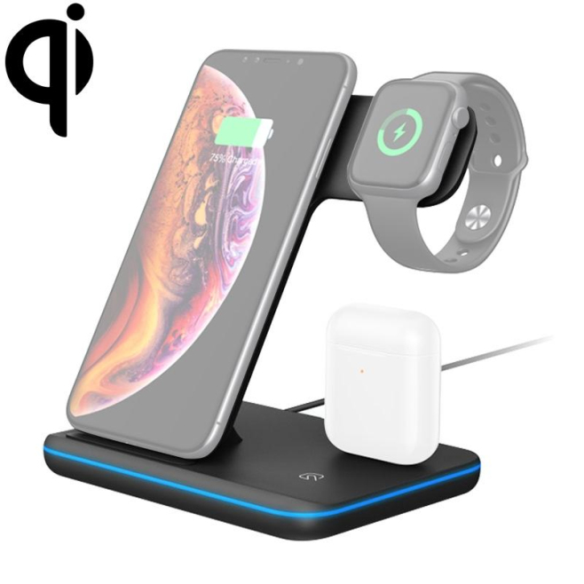Chargeur Sans Fil Magnétique Vertical Avec Lumière Tactile Pour Téléphones Mobiles Montres Et Écouteurs Apple Chargement Simu...