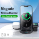 Chargeur Sans Fil 3 en 1 Magnétique Vertical Pour Smartphone iWatch AirPods Noir avec Chargement Rapide et Sécurité Maximale ...