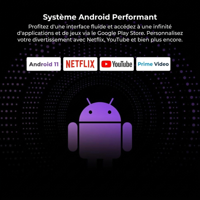 Clé TV Android 11 4K HDR Pour Streaming WiFi Double Bande 2 Go 16 Go Format Compact - www.yonis-shop.com