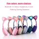 Casque Bluetooth 5.0 Chat Mignon Avec Micro Et Lumière LED, Radio FM, Micro SD, Pliable, Idéal Cadeau Pour Enfants et Ados - ...