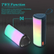 Enceinte Bluetooth Portable Avec Subwoofer Sons Puissants Lumières LED RGB TWS Autonomie 4H Radio FM - www.yonis-shop.com
