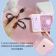 Ventilateur De Bureau Et Portable Rechargeable USB Design Chaton Violet 250 mAh Utilisation Main Libre Et Nomade - www.yonis-...