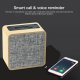 Enceinte Bluetooth Tissu Bois Avec Microphone Intégré Basses Puissantes Autonomie Longue Durée Connexion Stable Support TF AU...