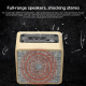 Enceinte Bluetooth Tissu Bois Avec Microphone Intégré Basses Puissantes Autonomie Longue Durée Connexion Stable Support TF AU...
