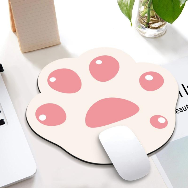 Tapis De Souris Patte De Chat Antidérapant En Caoutchouc Naturel Vert 28x25cm Design Confortable Et Mignon - www.yonis-shop.com