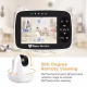 Babyphone Camera Écran LCD 3.5 Pouces Vision Nocturne Audio Bidirectionnel Caméra IP Détection Température - www.yonis-shop.com