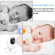 Babyphone Camera Écran LCD 2.4 Pouces Vision Nocturne Intercom Bidirectionnel Longue Portée Sécurité Assurée - www.yonis-shop...