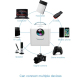 Videoprojecteur LED Mini Portable Pour Enfants Contraste 500:1 Ratio 4:3 16:9 Taille De Projection 20-70 Pouces - www.yonis-s...