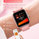 Montre Connectée Écran Couleur 1.4 Pouces Étanche IP67 Mesure Température Corporelle Surveillance Fréquence Cardiaque et Tens...